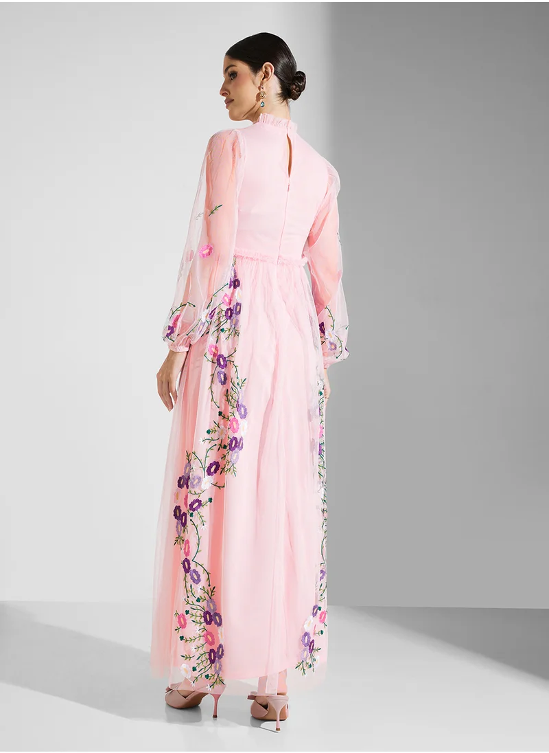 فروك اند فرل Embellished V-Neck Dress
