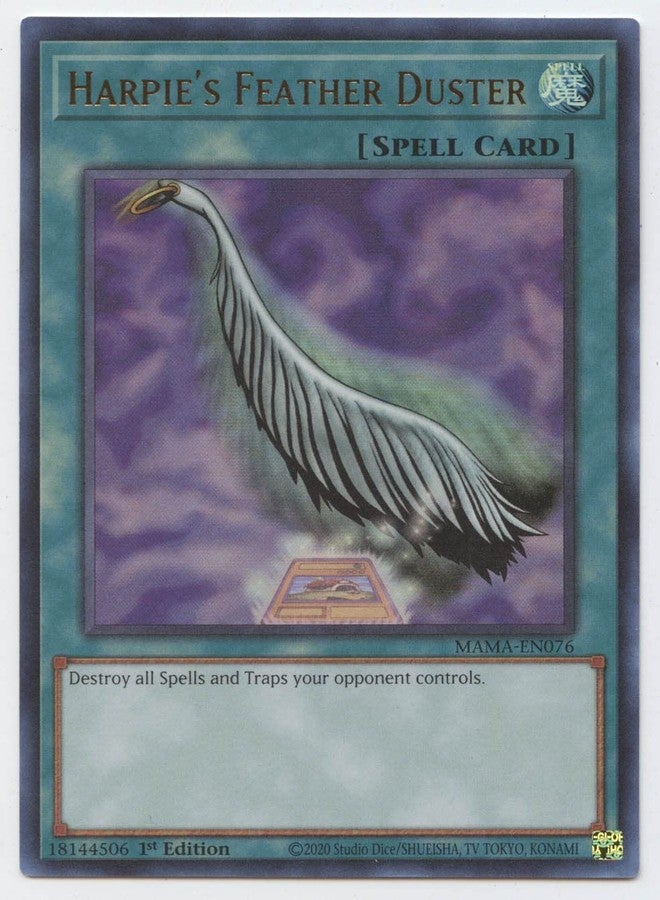 Yu-Gi-Oh! Harpie's Feather Duster - MAMA-EN076 - Ultra Rare - 1st Edition