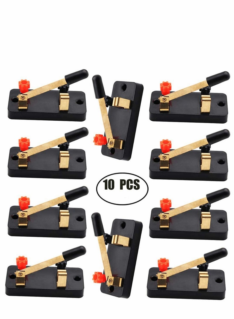 Excefore 10Pcs Single Pole Single Throw Switch Kit, Perfect for Physics Laboratory, School Electronic Experimenting - Image 1