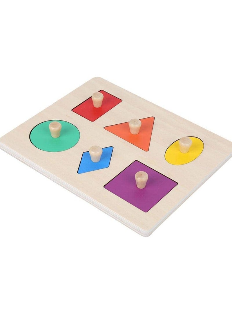 Wooden Montessori Educational Building Block Puzzle for Toddlers - Geometric Shape Color Matching, Sorting, Stacking, and Plugging Toys for Kids Aged 1-3 Years, Perfect for Boys and Girls. - Image 5