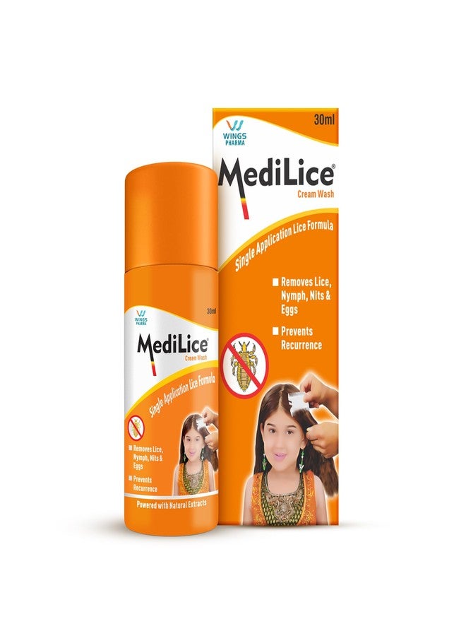 Medilice Cream Wash Single Application Head Lice Formula | Removes Nits, Eggs & Larvae | Prevents Recurrence | Trusted Indian Brand Since 1998 (Pack of 4) - Image 2