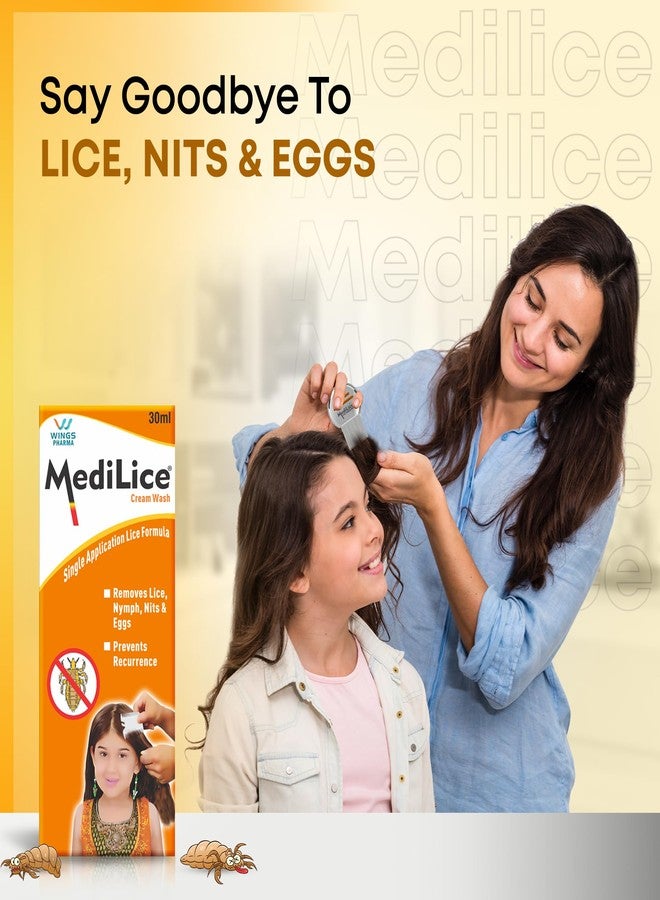 Medilice Cream Wash Single Application Head Lice Formula | Removes Nits, Eggs & Larvae | Prevents Recurrence | Trusted Indian Brand Since 1998 (Pack of 4) - Image 4