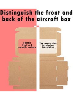 ZCM-HAPPY Set of 24-Piece Durable Corrugated Cardboard Shipping Boxes, Ideal for Business, Crafts and Gifts, Durable Mailing and Storage Containers, Packaging Boxes Airplane Boxes  - Image 3
