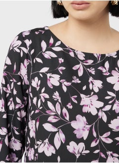 DOROTHY PERKINS Boat Neck Floral Print Dress  - Image 3