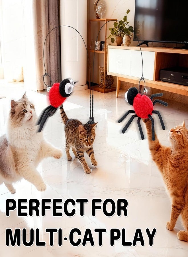 Walfront Cat Wand Toy with Replaceable Red Spider Head, Interactive Insect & Feather Teaser Wand for Indoor Cats and Kittens, Ideal for Self-Play or Handheld Bonding, Stimulates Hunting Instincts, Exercise - Image 4