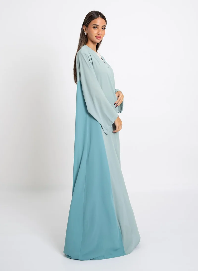 Kaafmeem Shades of Tiffany Princess Abaya