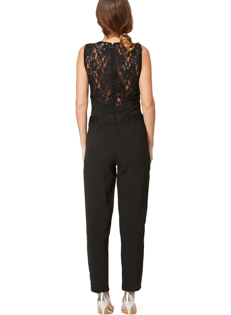 Paper Dolls Lace Overlay Jumpsuit