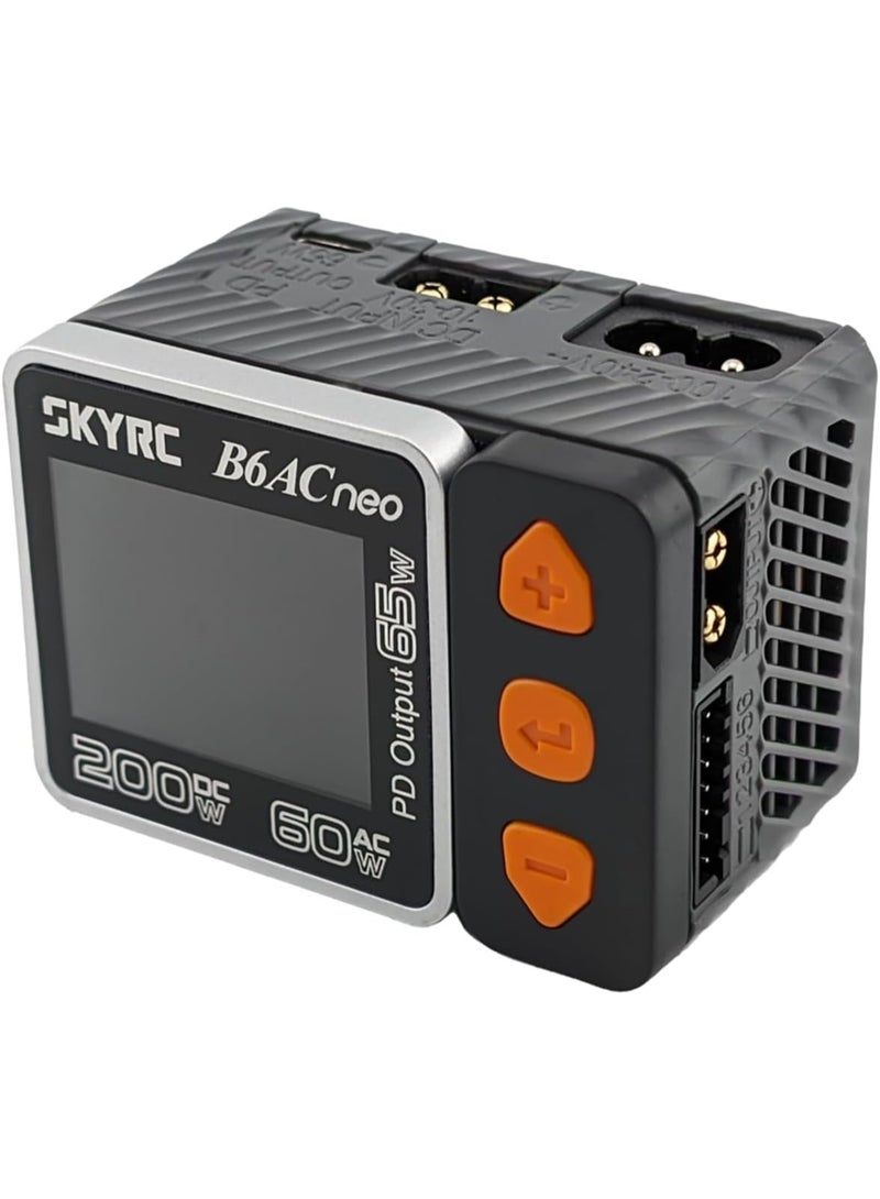 SKYRC 2023 Updated B6AC Neo Balance Charger 200W DC / 60W AC. Tiny Smart Charger for RC Battery. Compatible with LiPo/Life/LiIon/LiHV Battery(1-6s) /NiMH/NiCd (1-15s) Batteries - Image 1