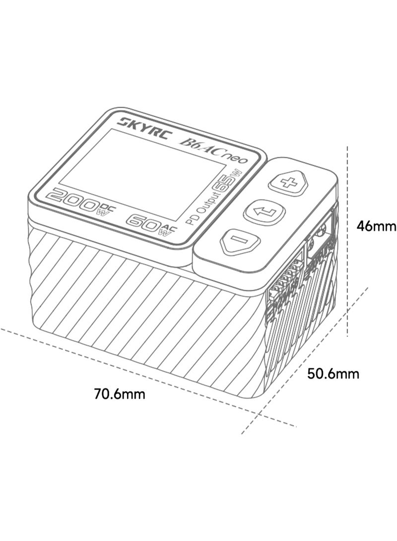 SKYRC 2023 Updated B6AC Neo Balance Charger 200W DC / 60W AC. Tiny Smart Charger for RC Battery. Compatible with LiPo/Life/LiIon/LiHV Battery(1-6s) /NiMH/NiCd (1-15s) Batteries - Image 3