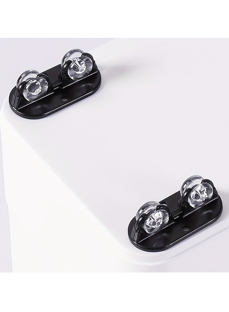 8 self-Adhesive casters, Mini Wheel, Stainless Steel Adhesive Furniture Universal Wheel, 360 Degree Rotation, Bottom Storage Drawer Roller Sticky Slide Pulley  - Image 5