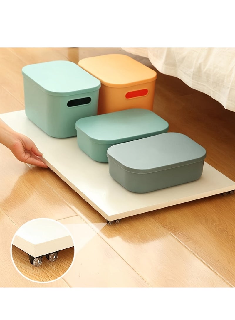 8 self-Adhesive casters, Mini Wheel, Stainless Steel Adhesive Furniture Universal Wheel, 360 Degree Rotation, Bottom Storage Drawer Roller Sticky Slide Pulley  - Image 4