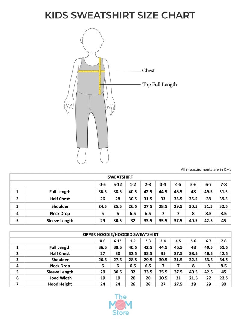 The Mom Store Winter Zipper Jackets for Kids | Cute Regular Sweatshirt and Cool Hoodies for Boys and Girls | Cotton Blushed Fleece | Hoodie Cap | Rainbow Land | 6-7Y - Image 5