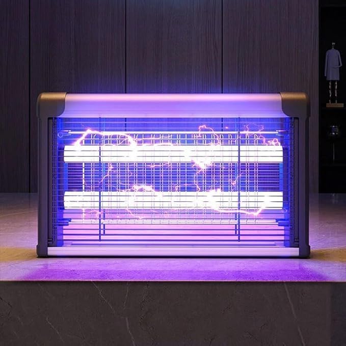 NOJTI Electric Mosquito Killer, Fly Insect Killer Machine, Insect Bug Zapper,Fly Catcher and Trap Killer LED Lamp for Restaurants,Home, Kitchen, Indoor, Outdoor (Aspect-White-PEST) (4W-Bug) - Image 1