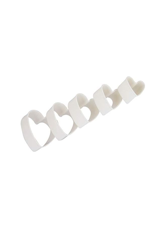 Prestige Heart Shape Pastry Cutter Set 5 Piece Pr8052 White Plastic  - Image 1