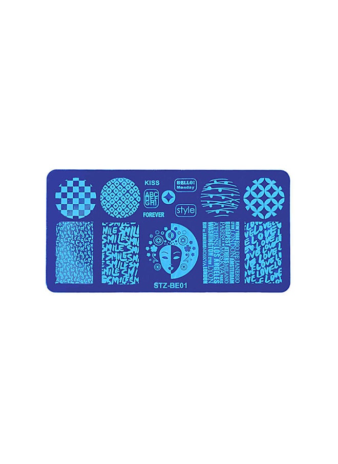 brunson - Nail Plates Nail Stamp Templates Metal Manicure Stencils Nail Art Stamping Image Plates for Nail Salon DIY Decoration MEDIUM NSP STZBE01 - Image 1