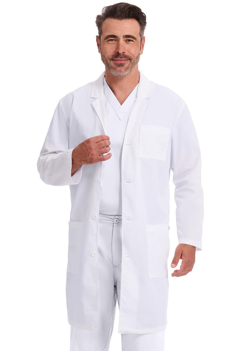 Dickies EDS Professional Men & Women Scrubs Lab Coats 40" Plus Size 83403, 5XL, White - Image 1