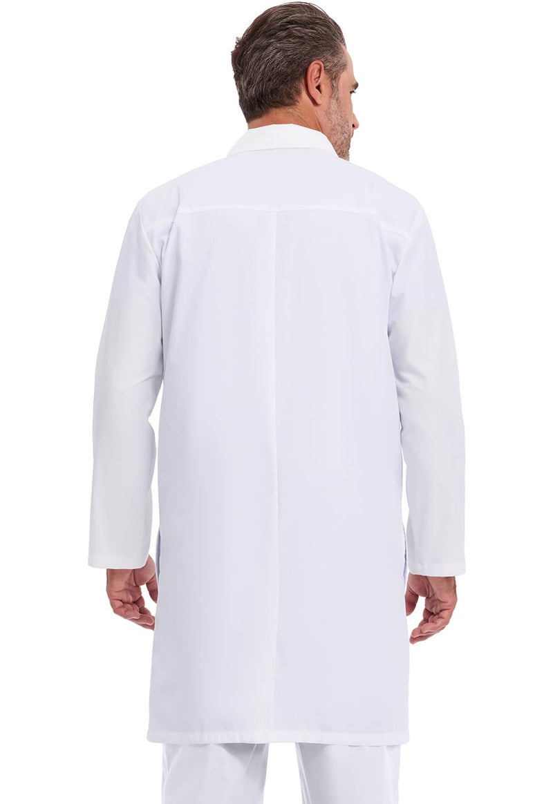 Dickies EDS Professional Men & Women Scrubs Lab Coats 40" Plus Size 83403, 5XL, White - Image 4