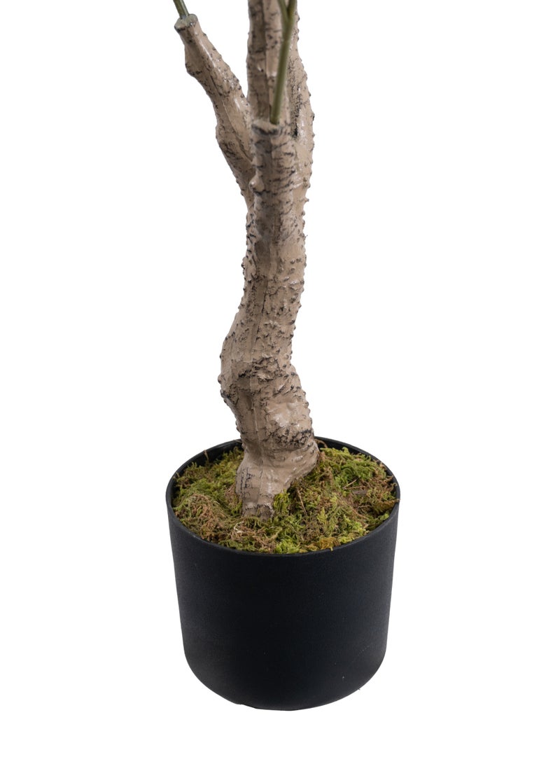 Marcolo Artificial Lemon Tree in Black Pot, Faux Citrus Plant with Yellow Fruit, Indoor Decorative Greenery - Image 3