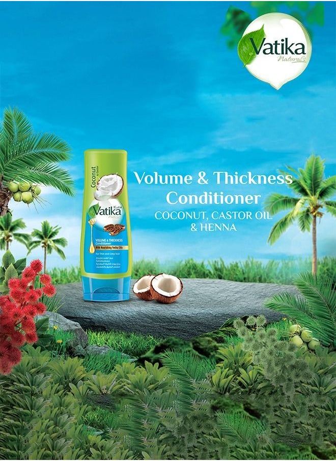 Vatika Naturals - Vatika Naturals Volume & Thickness Conditioner | Enriched With Coconut & Castor | Rapid Repair | For Thin & Limp Hair - 200ml - Image 1