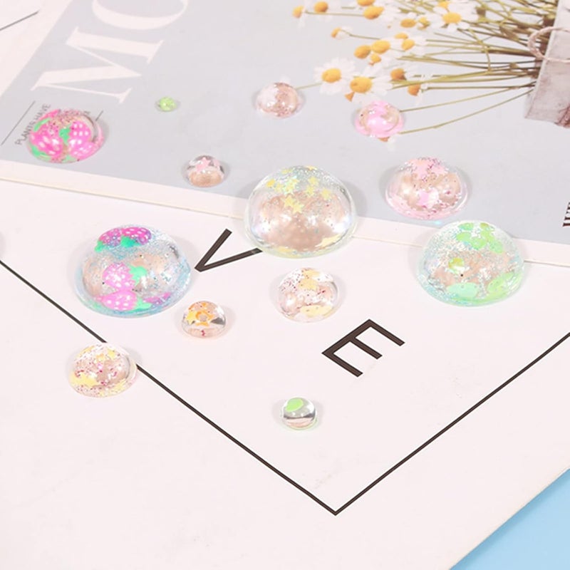 DDlife 2 Pcs Cabochon Gem Silicone Mold, Clear Round Silicone Mold for Making Earrings Jewelry Making Crafting Projects(Large) - Image 3