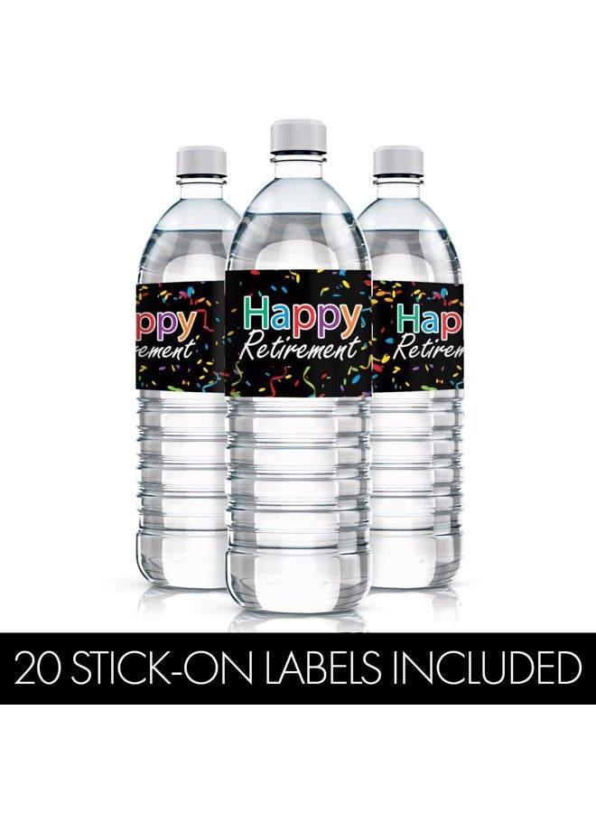 DISTINCTIVS Retirement Party Water Bottle Labels | 24 Stickers - Image 4