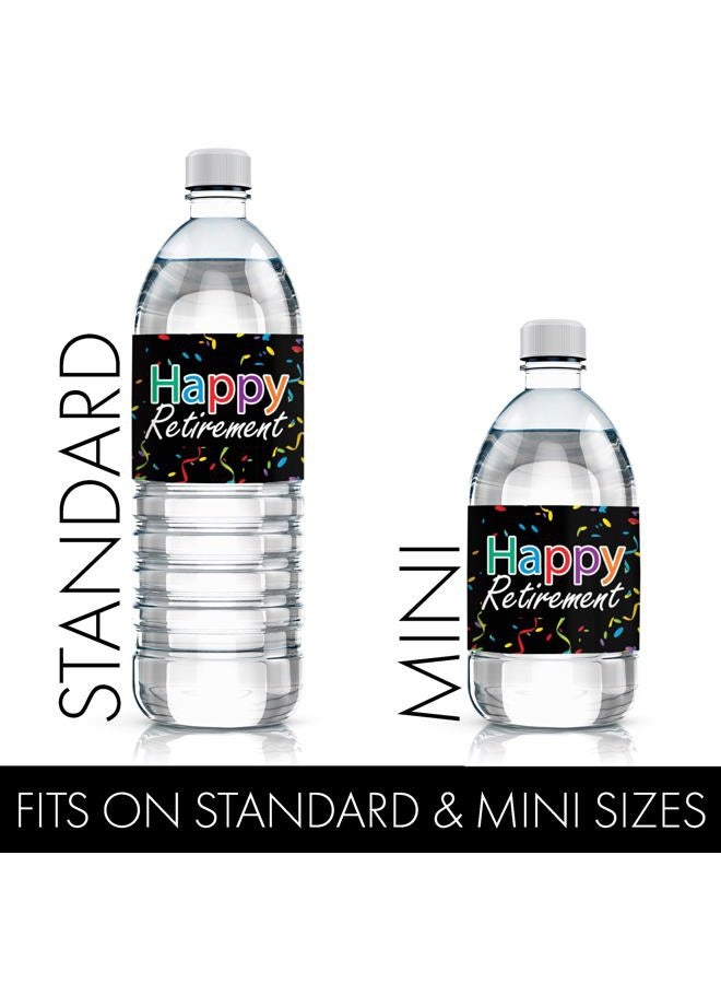 DISTINCTIVS Retirement Party Water Bottle Labels | 24 Stickers - Image 3