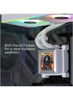 LIAN LI HydroShift LCD 360R AIO Liquid CPU Cooler, 360mm Radiator, 2.88" IPS Display, 3800 RPM Pump Speed, 2400 RPM Fan Speed, 79.9 CFM Airflow, FBD Bearing Type  - Image 2