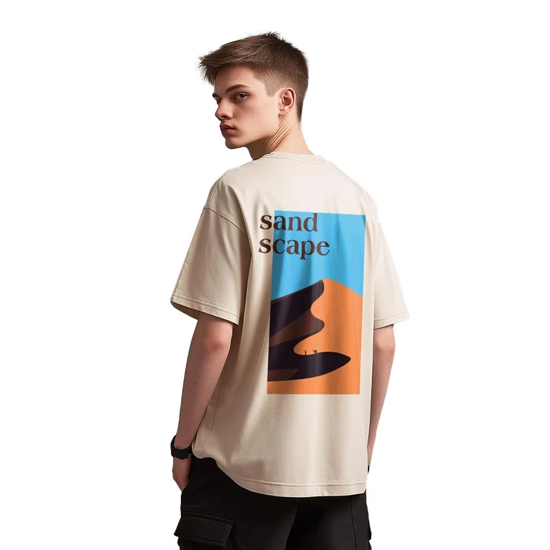 نوبيرو تي شيرت رجالي كبير بطبعة جرافيك