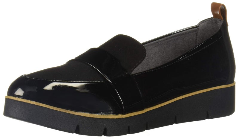 Dr. Scholl's Shoes Women's Webster Slip On Loafer, Black Patent/Microfiber, 11 US