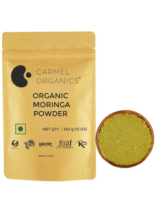 CARMEL ORGANICS CARMEL ORGANICS Moringa Leaves Powder (340 Grams) | Jaivik Bharat Certified | Moringa Oleifera | Murungai Podi/Munagaku Podi/Muringa Podi | Non GMO | No Added Preservatives  - Image 1