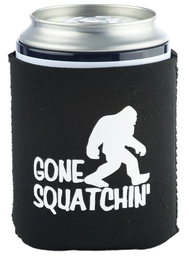 Funny Guy Mugs Gone Squatchin' Collapsible Neoprene Can Coolie - Drink Cooler - Image 1