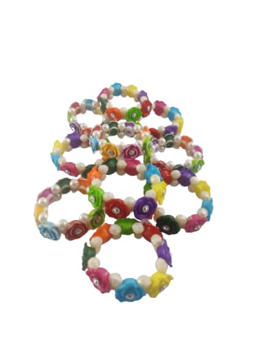 advancedestore Princess Collection flower hair band for Girls WomenHair Accessories for BirthdayParty Wedding 12 pieces 6pairs multicolour - Image 1