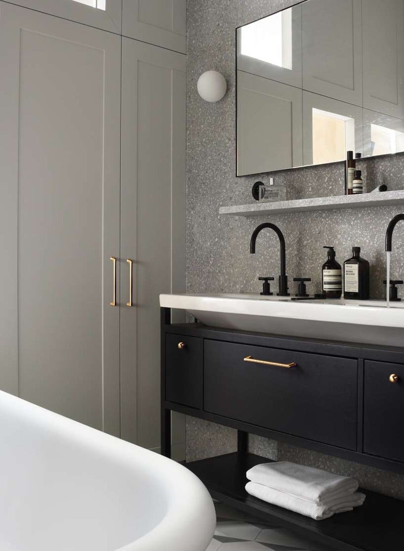 Goo-Ki مقابض خزائن ذهبية كبيرة 6 قطع - مقابض سحب ثقيلة من سبيكة الزنك لخزائن المطبخ، تصميم حديث وبسيط مع تركيب سهل - Image 4