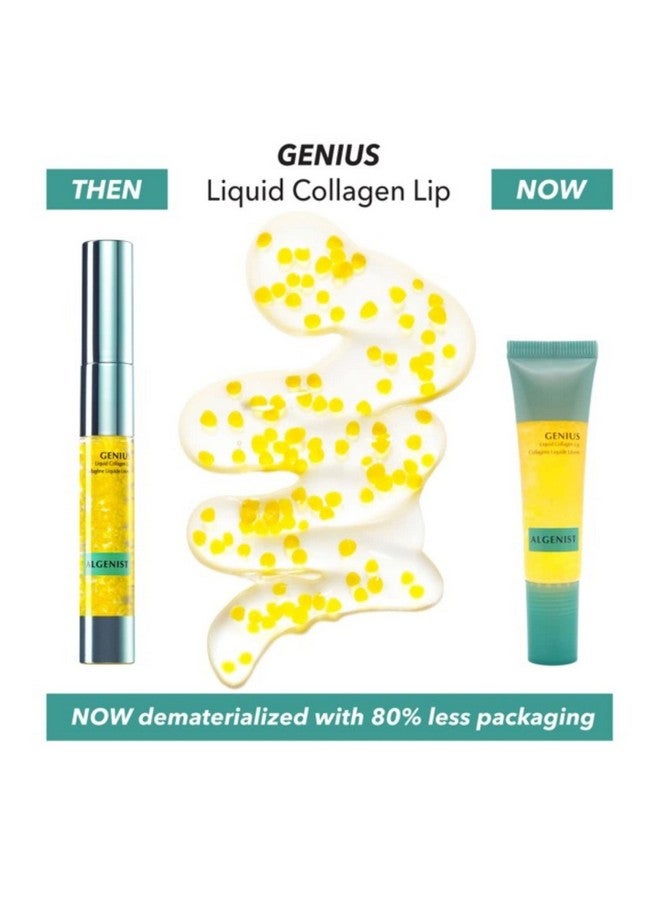 Algenist Genius Liquid Collagen Lip Active Vegan Collagen Lip Treatment For Visibly Smoother Lips Noncomedogenic & Hypoallergenic Skincare (15Ml) - Image 3