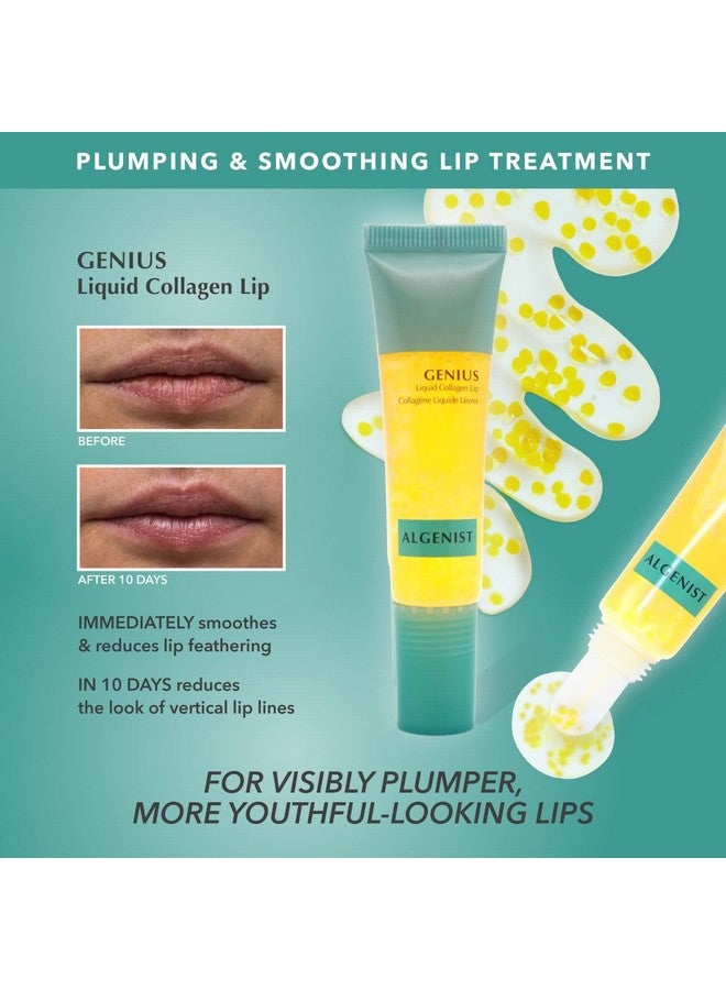 Algenist Genius Liquid Collagen Lip Active Vegan Collagen Lip Treatment For Visibly Smoother Lips Noncomedogenic & Hypoallergenic Skincare (15Ml) - Image 4