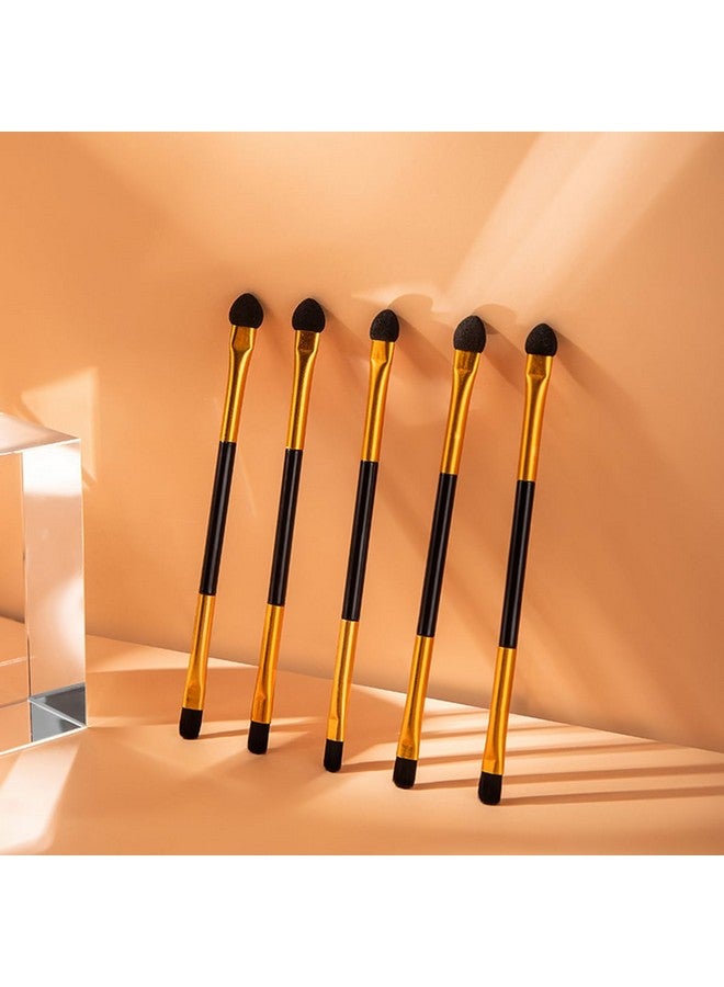 PhantomSky 10Pcs Disposable Cosmetic Makeup Applicator Eyeshadow Dual Sided Brush Doubleend Brushes Set(Latex Sponge + Horsehair) - Image 5