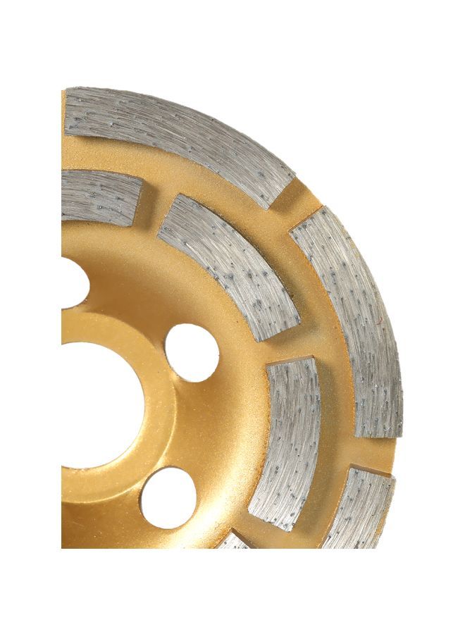 NIBEMINENT Diamond 2 Row Segment Grinding Wheel Gold/Silver 4inch  - Image 4