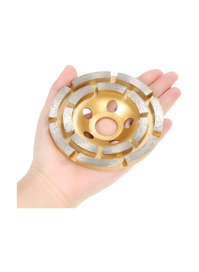 NIBEMINENT Diamond 2 Row Segment Grinding Wheel Gold/Silver 4inch  - Image 2