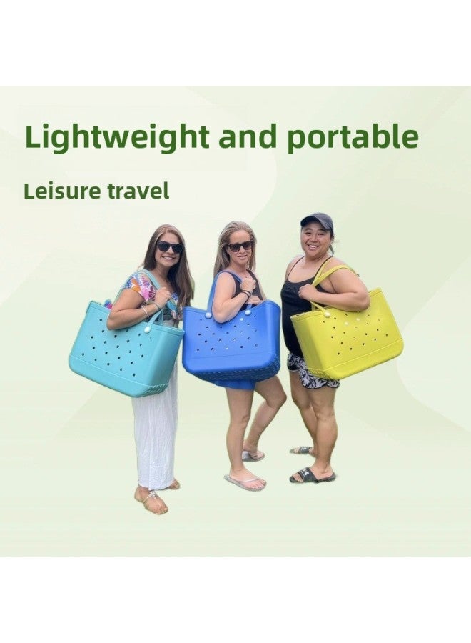 Generic Eva Hole Bag Handbag Beach Bag Storage Bag Soft Waterproof Wear-resistant Swimming Beach Bag Outdoor 1100g-Color:Light Purple  - Image 2