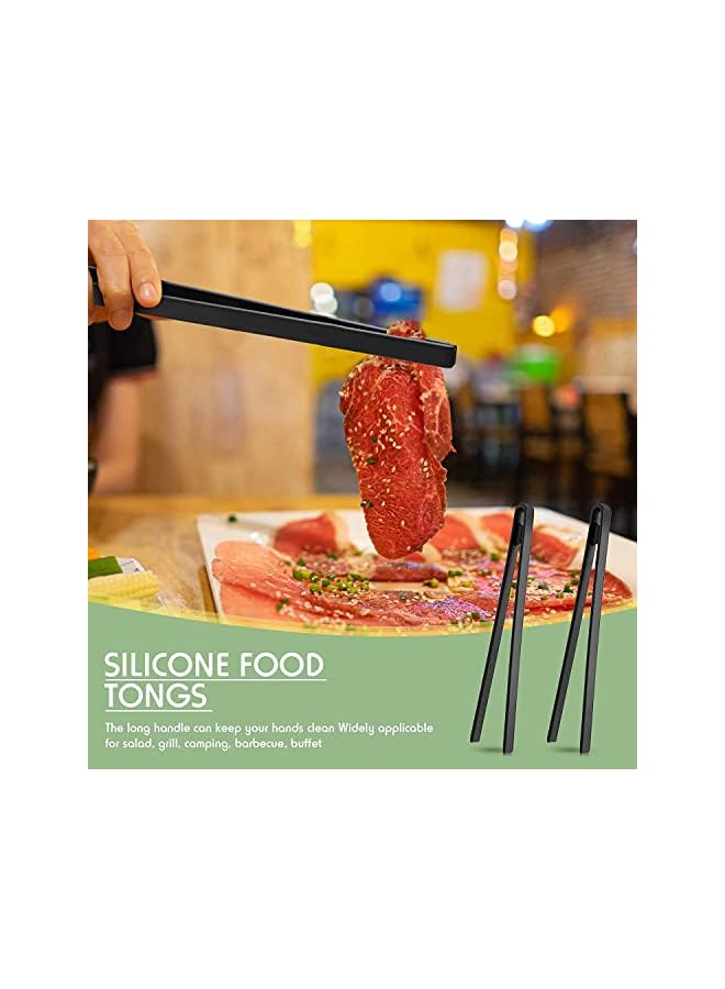 PROMASS Tongs Clip 11.8" Silicone Tongs,Anti-Hot Hand,Non-Stick Silicone Food Tongs Kitchen Tong Heat Resistant Bbq Tong For Tortillas And Toasters（Blue） - Image 4