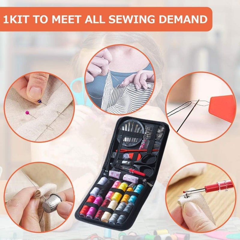 Gemsy Premium Sewing Kit Box Small Size Tailoring Tools Combo with AccessoriesScissorsThread Needlesinch Tape Sui Dhaga Portable Stitching Items Box for Home Multipurpose Travel DIY - Image 4