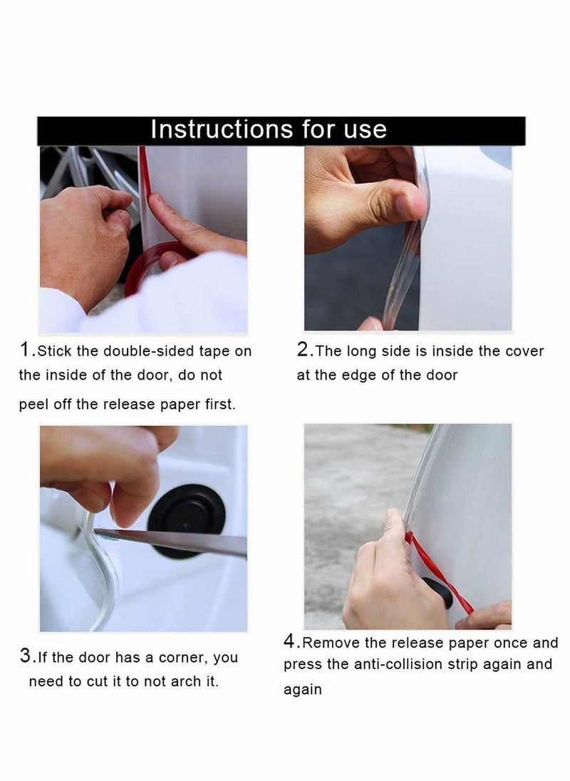 KASTWAVE - Car Door Sill Protector, 16Ft Car Door Edge Guards Crash-proof Car Door Bumper for Most Car Clear, Full Shape Protects Edges of Vehicle on Trunk Lids Hoods Doors and Grilles - Image 1