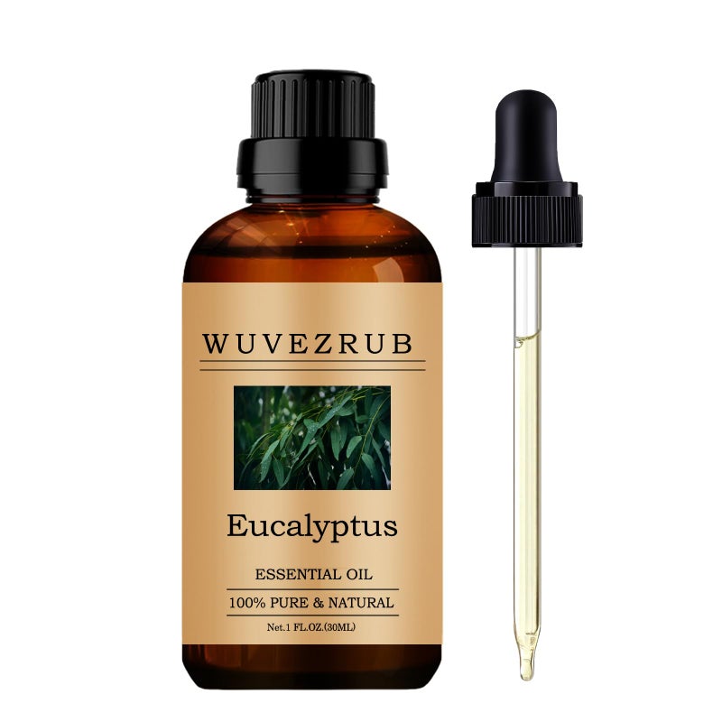 Wuvezrub Eucalyptus Essential Oil, 30ML 100% Pure and Natural, for Aromatherapy Diffuser, Skin Care, Cold Relief - Image 1
