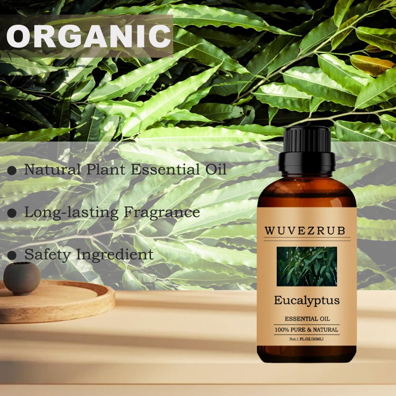Wuvezrub Eucalyptus Essential Oil, 30ML 100% Pure and Natural, for Aromatherapy Diffuser, Skin Care, Cold Relief - Image 4