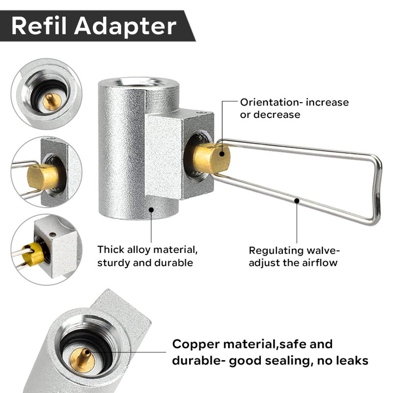 SAN LIKE 3PCS Camping Stove Gas Adapter Propane Isobutane Butane Refill Gas Adapters Set Propane to Butane Adapter Outdoor Camp Fuel Canister Adapter Conversion - Image 3