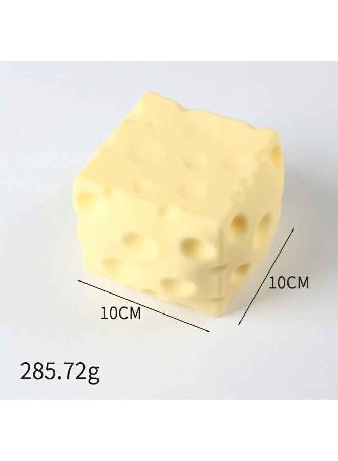 cheese squishy big 4.33inch/11cm, squishy, squishy cheap, Jumbo Cheese Cube Stress Toys, 1 Piece, Big Cheese Shapeable Squeeze Toys, Moldable Slow Rebound Fidget Toy, Sensory Anti-Stress Gift, Anxiety Relief Toy, Fidget Toy, Hand Stress Relief, Squeeze Toy, Stress Relief Toys, Anxiety and Relaxation, Party Gift, Birthdays, Squishy Toys, Squishies, taba squishy, stress toy, stress relief ball, stress ball, cheese squishy, cheese squishy big, squishy slow rising, dumpling squishy, dumpling squishy glitter - Image 4