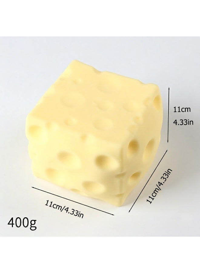 cheese squishy big 4.33inch/11cm, squishy, squishy cheap, Jumbo Cheese Cube Stress Toys, 1 Piece, Big Cheese Shapeable Squeeze Toys, Moldable Slow Rebound Fidget Toy, Sensory Anti-Stress Gift, Anxiety Relief Toy, Fidget Toy, Hand Stress Relief, Squeeze Toy, Stress Relief Toys, Anxiety and Relaxation, Party Gift, Birthdays, Squishy Toys, Squishies, taba squishy, stress toy, stress relief ball, stress ball, cheese squishy, cheese squishy big, squishy slow rising, dumpling squishy, dumpling squishy glitter - Image 3