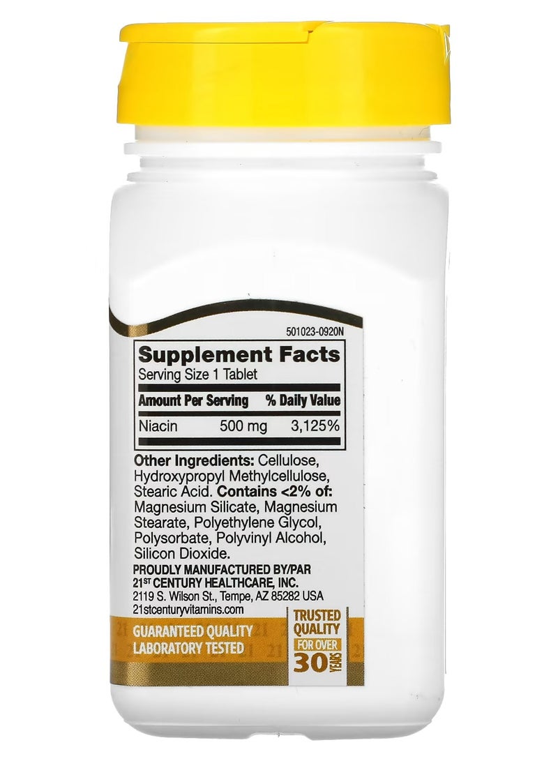 21st Century Niacin Prolonged Release 500 mg 100 Tablets - Image 2