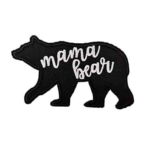 Cute-Patch 3.5'' Mothers Day Patch, Mama Bear Embroidered Iron on Applique Emblem - Image 1