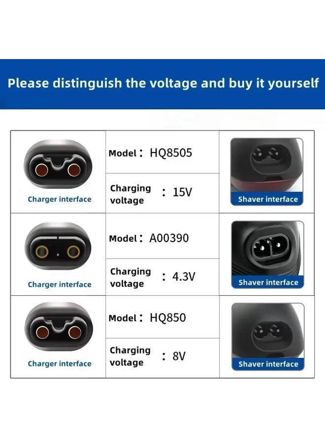 Charger Cable Plug 15V 5.4W Power Adapter for Shavers HQ8505 HQ8500 HQ6070 HQ6073 HQ6076 PT860 AT890 (Black) - Image 2